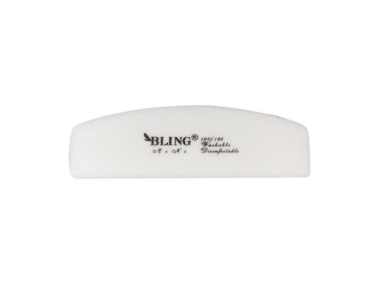 Bling, mini polerka do paznokci, 100/180, półksiężyc