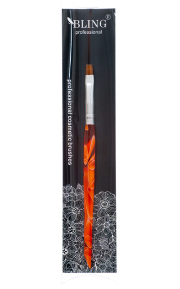 Bling, Professional, pędzelek do żelu, rozmiar 8, marmurkowy