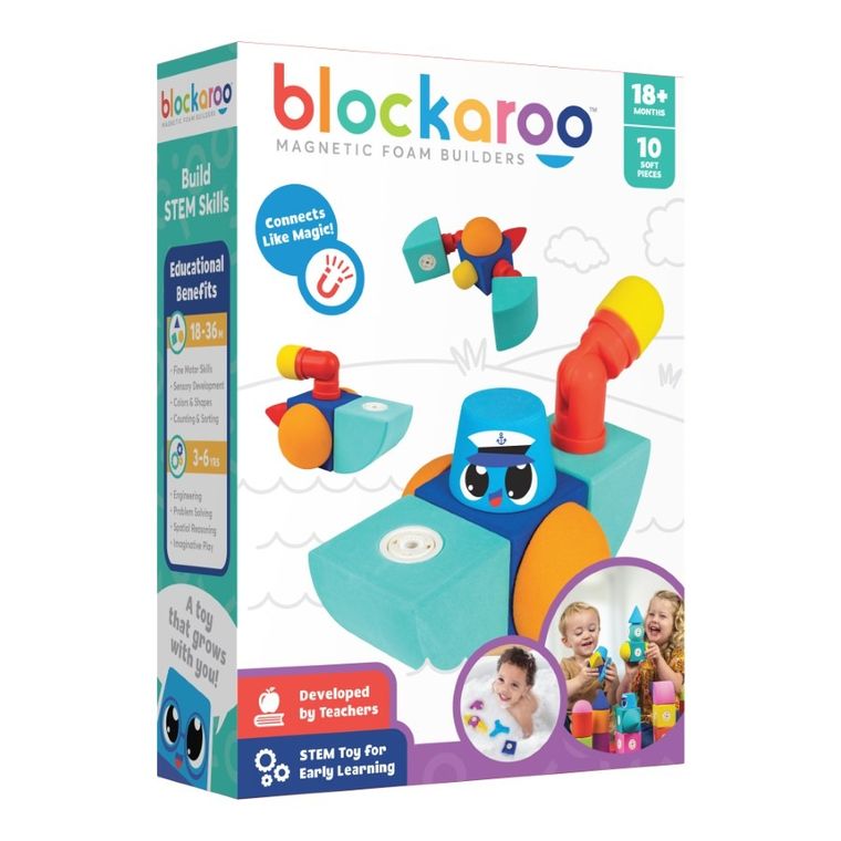Blockaroo, Holownik, klocki magnetyczne, 10 elementów