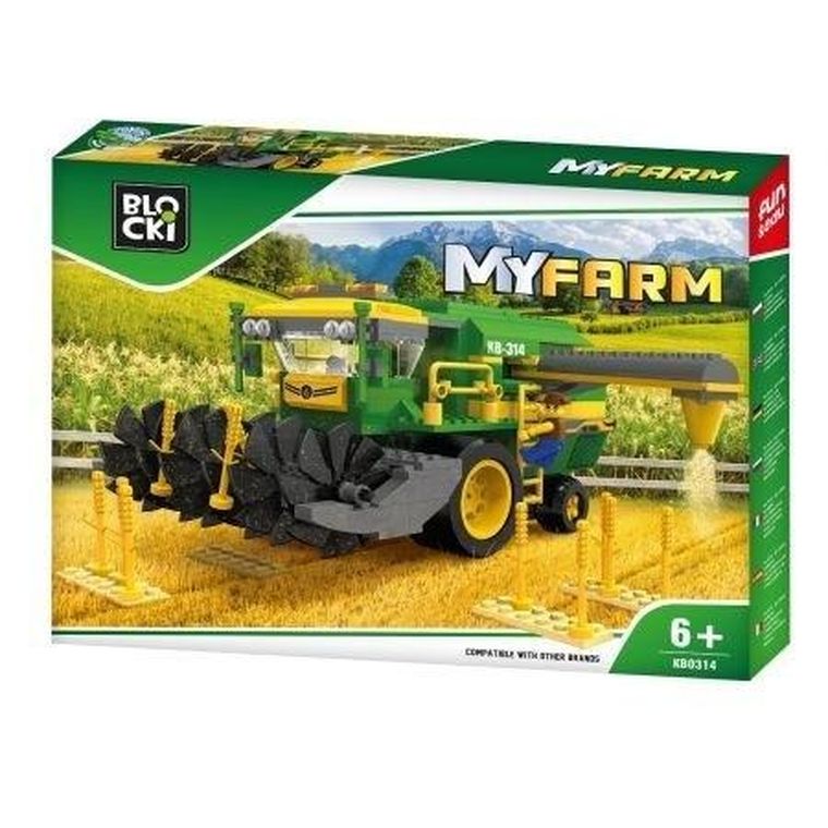 Blocki, MyFarm, kombajn zbożowy, klocki