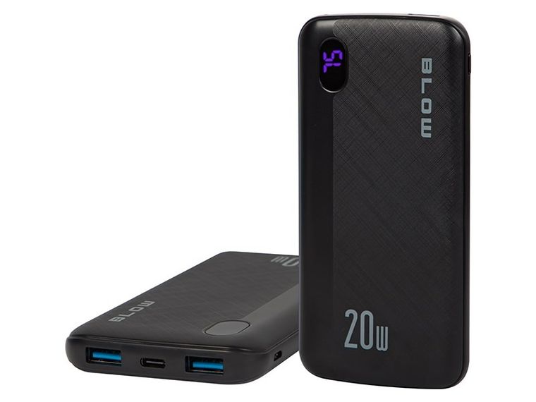 Blow, power bank, czarny, 10000MAH, 20W, PB10B