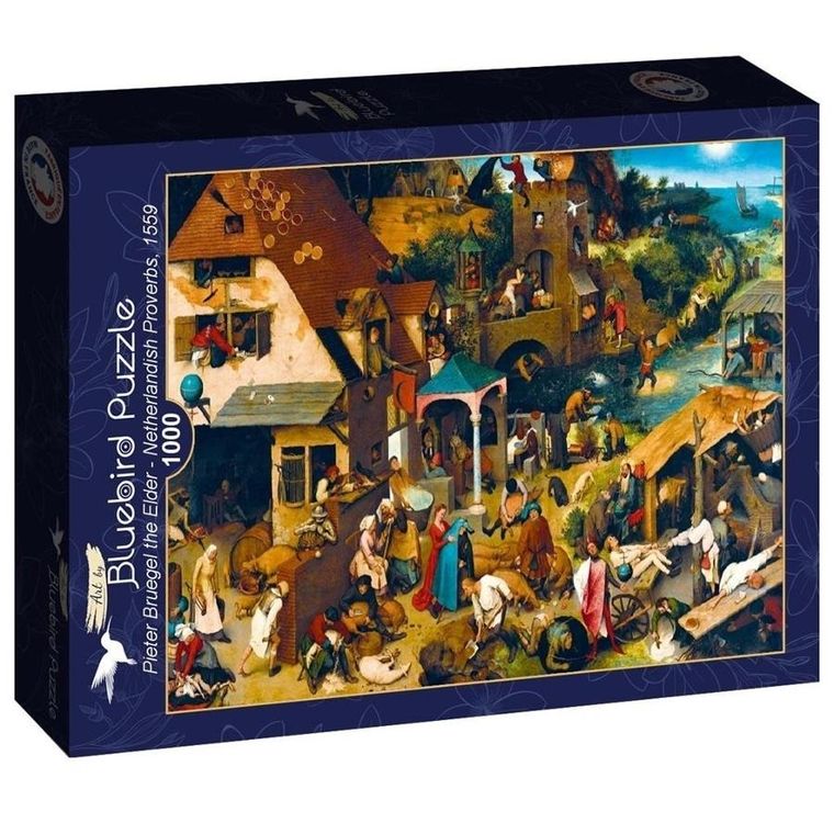 Bluebird, Przysłowia, Brueghel 1559, puzzle, 1000 elementów