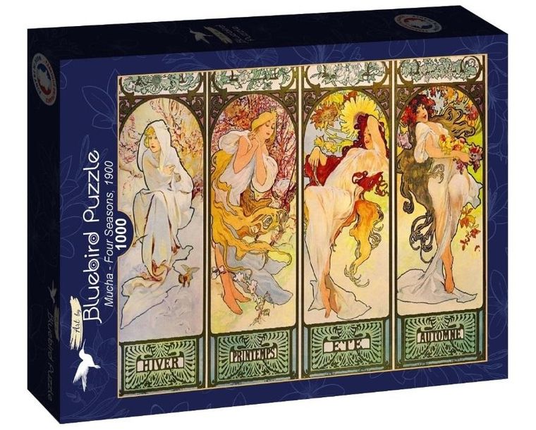 Bluebird Puzzle, Cztery sezony, Alfons Mucha, puzzle, 1000 elementów