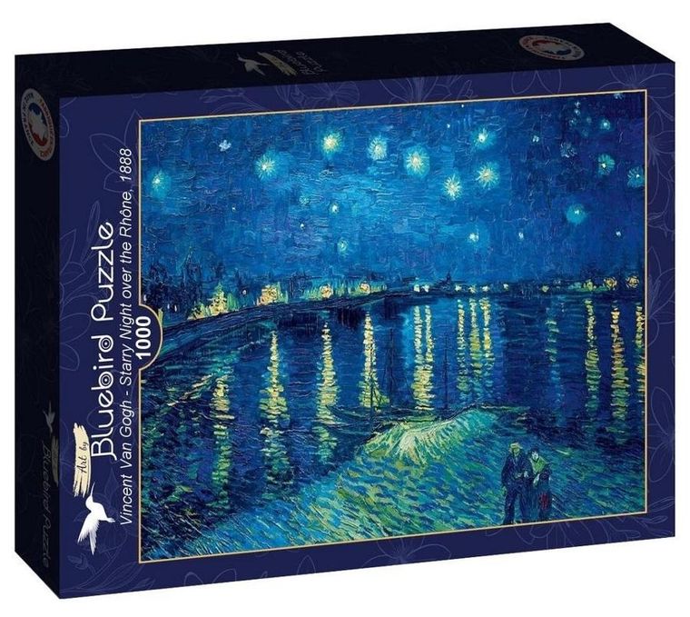 Bluebird Puzzle, Gwiaździsta noc nad Ronem, Van Gogh, puzzle, 1000 elementów