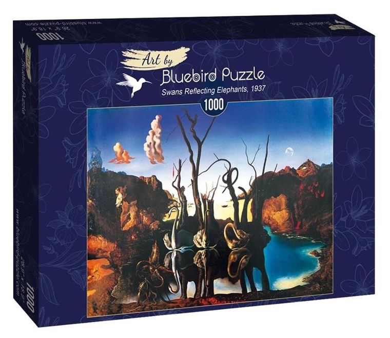 Bluebird Puzzle, Salvador Dali, Łabędzie, puzzle, 1000 elementów