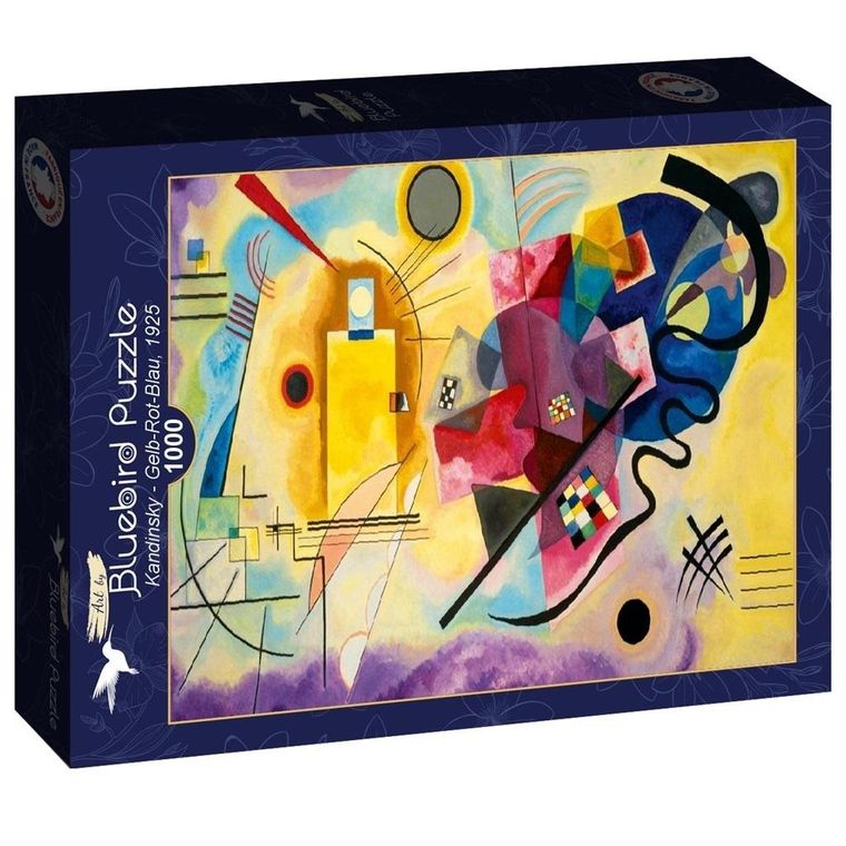 Bluebird, Wassily Kandinsky, Żółty, czerwony, niebieski, puzzle, 1000 elementów