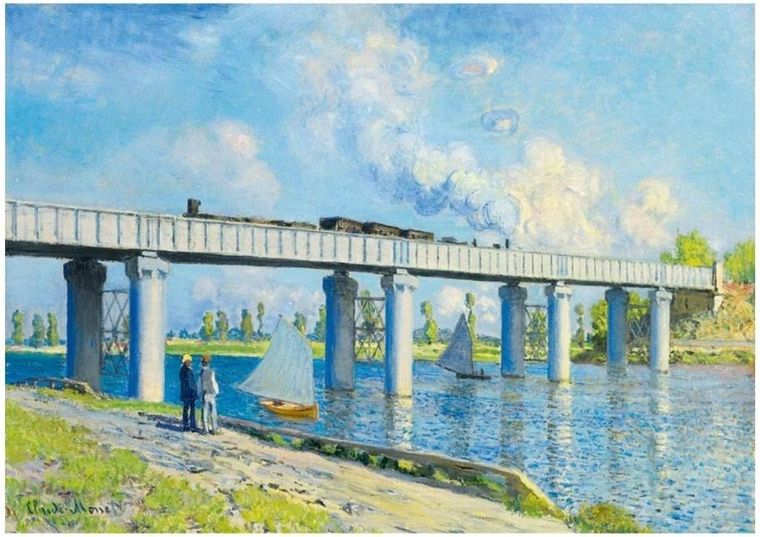 Bluebird, Widok na most kolejowy w Argenteuil, puzzle, 1000 elementów