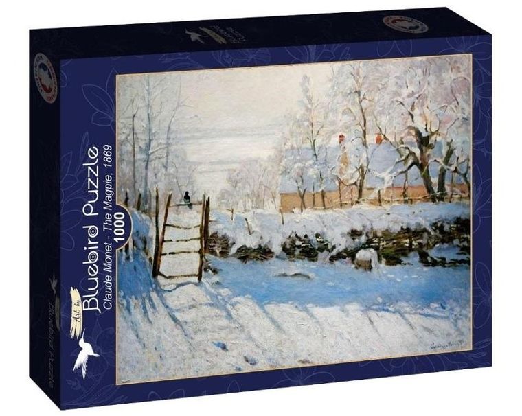 Bluebird, Zima, Claude Monet, puzzle, 1000 elementów