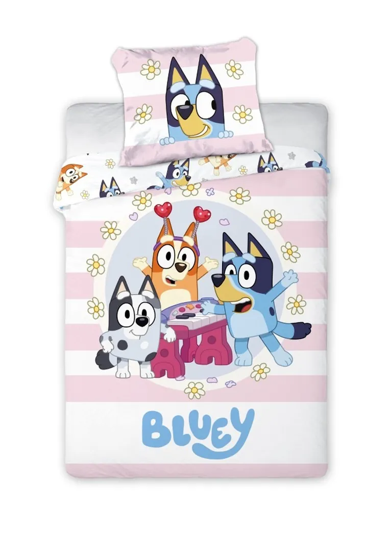 Bluey, 2-częściowy komplet pościeli bawełnianej, 100-135 cm