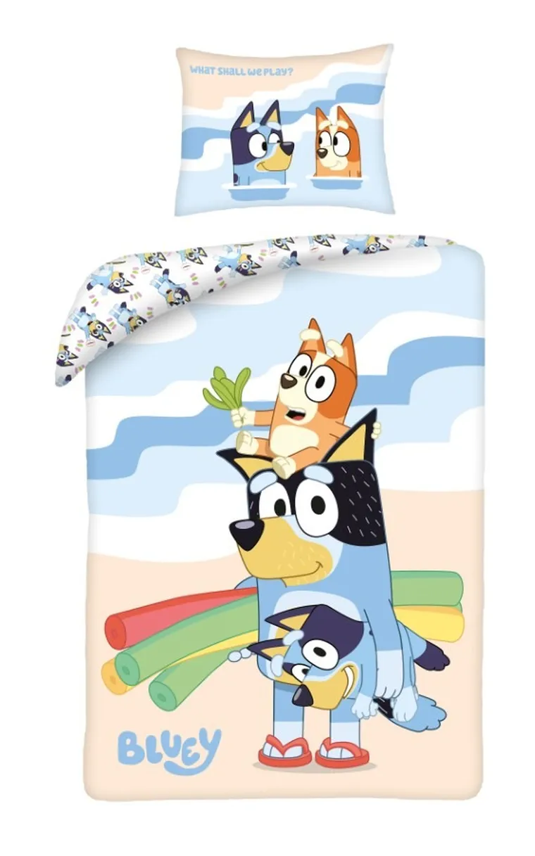 Bluey, 2-częściowy komplet pościeli bawełnianej, 140-200 cm