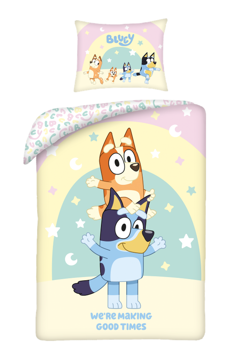 Bluey, 2-częściowy komplet pościeli bawełnianej, 160-200 cm
