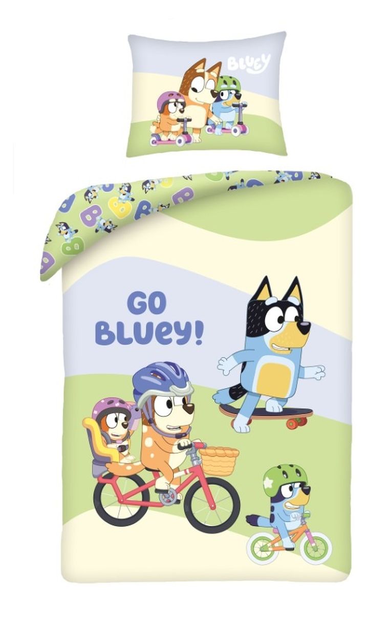 Bluey, 2-częściowy komplet pościeli bawełnianej, 160-200 cm