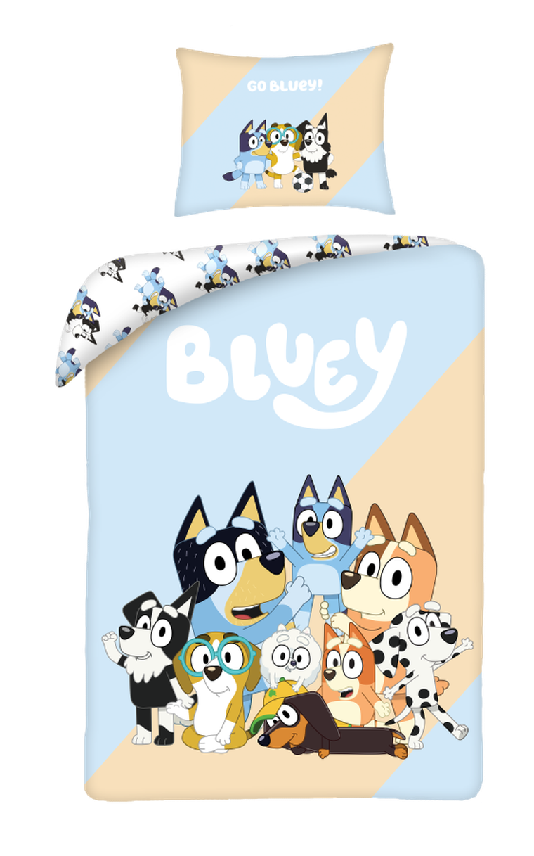 Bluey, 2-częściowy komplet pościeli bawełnianej, 160-200 cm