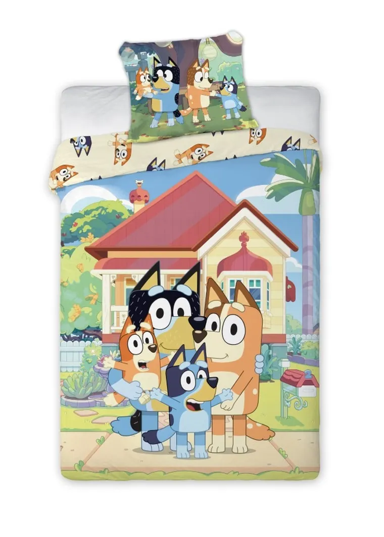 Bluey, 2-częściowy komplet pościeli bawełnianej, 160-200 cm