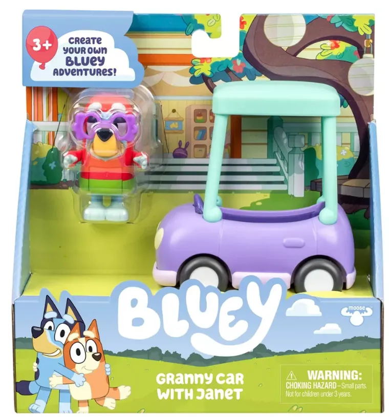 Bluey, babunia Janina z autkiem, figurka z pojazdem