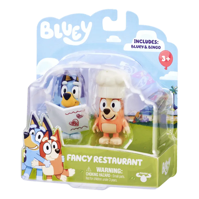 Bluey, Ekskluzywna restauracja, zestaw z figurkami, 2 szt.