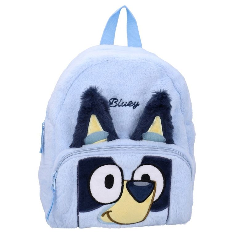Bluey, Fluffy Festival, pluszowy plecak dla przedszkolaka, niebieski