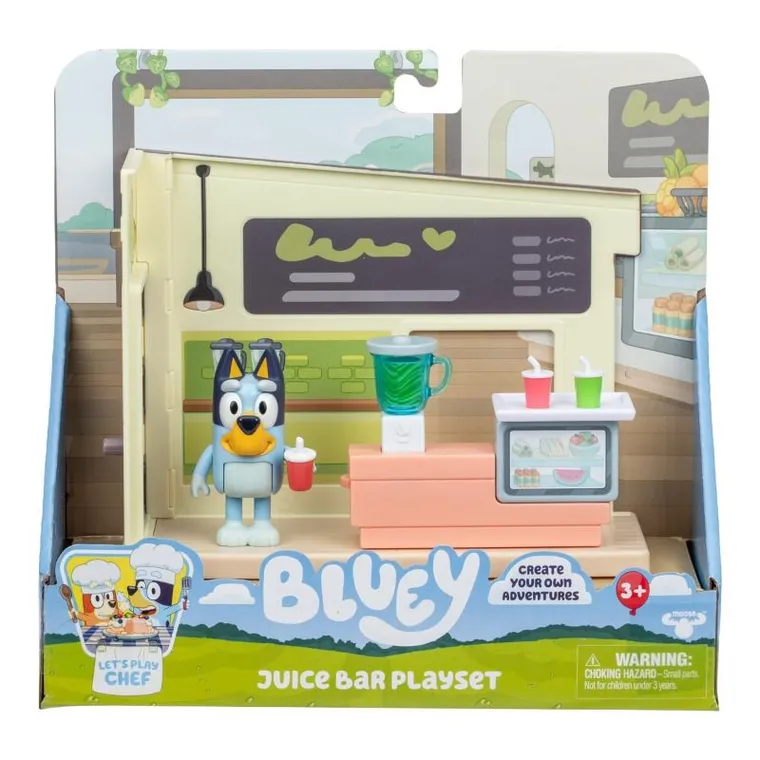 Bluey, Juice Bar, zestaw z figurką