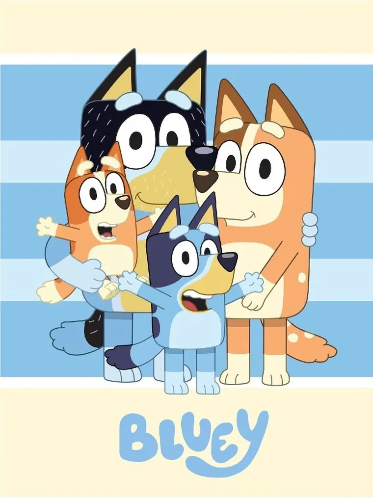 Bluey, koc polarowy, 100-140 cm