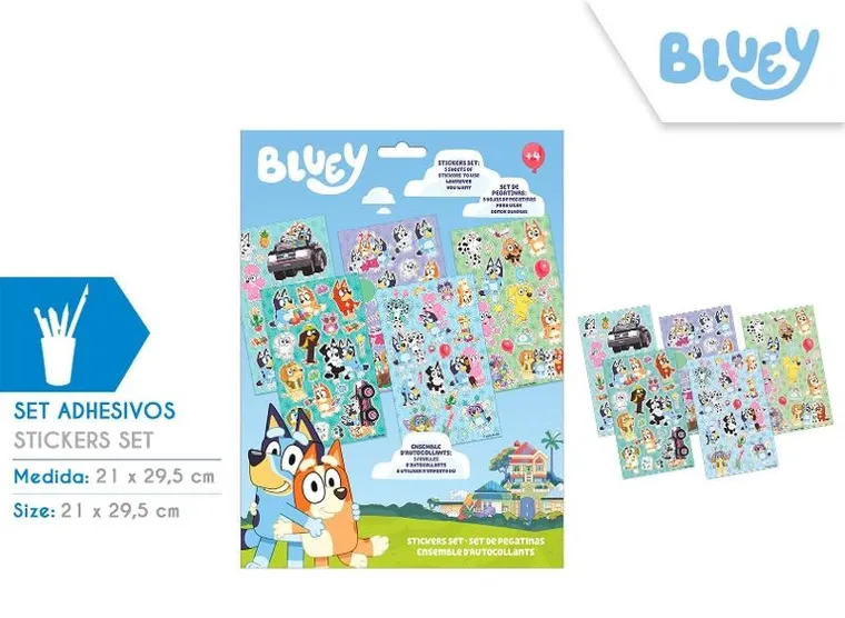 Bluey, naklejek, 92 szt.