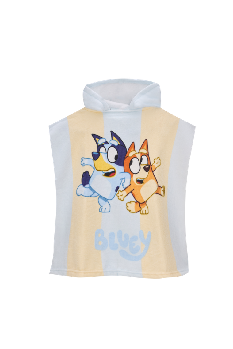 Bluey, okrycie kąpielowe, ponczo dwustronne, błękit, 50-100 cm