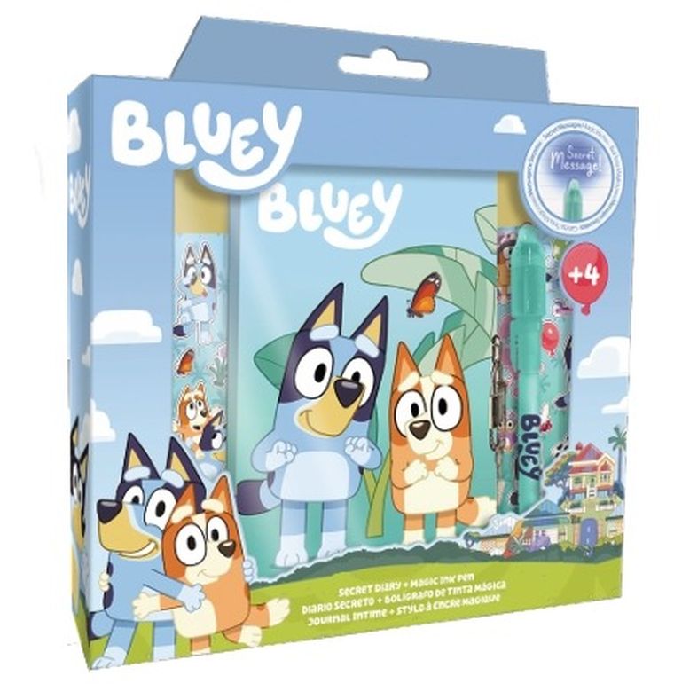 Bluey, pamiętnik na kłódkę z długopisem