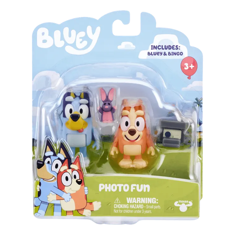 Bluey, Zabawa w fotografa, zestaw figurek, 2 szt.