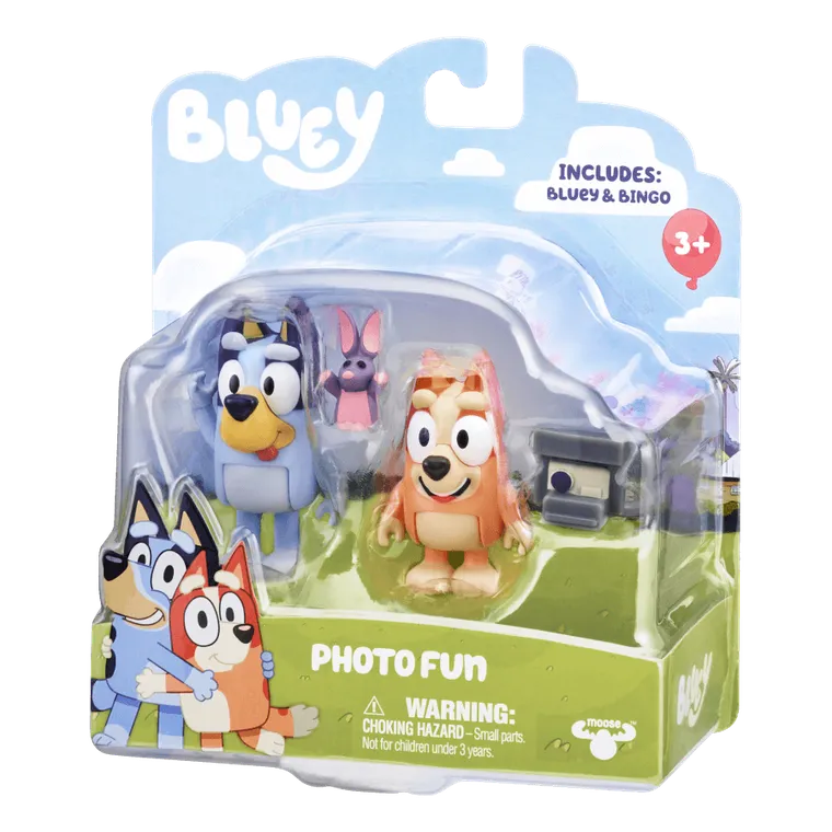 Bluey, Zabawa w fotografa, zestaw z figurkami, 2 szt.