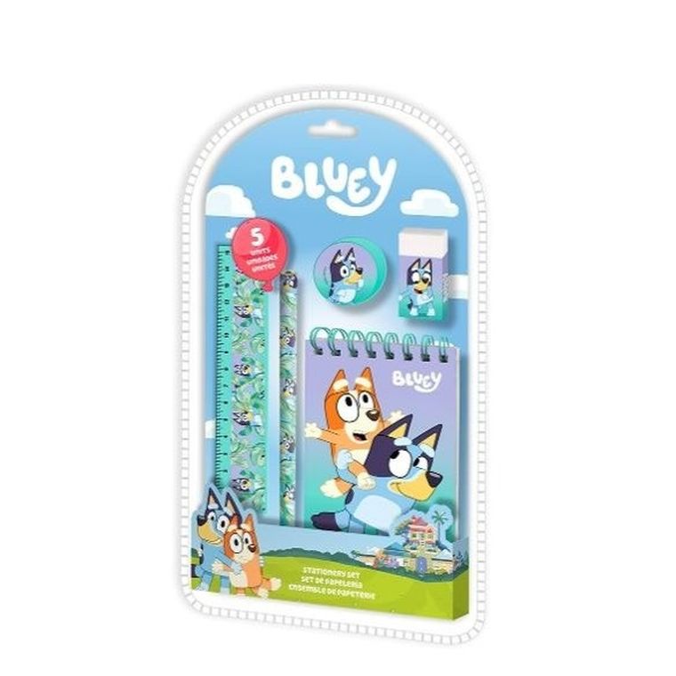 Bluey, zestaw piśmienniczy, 5 elementów