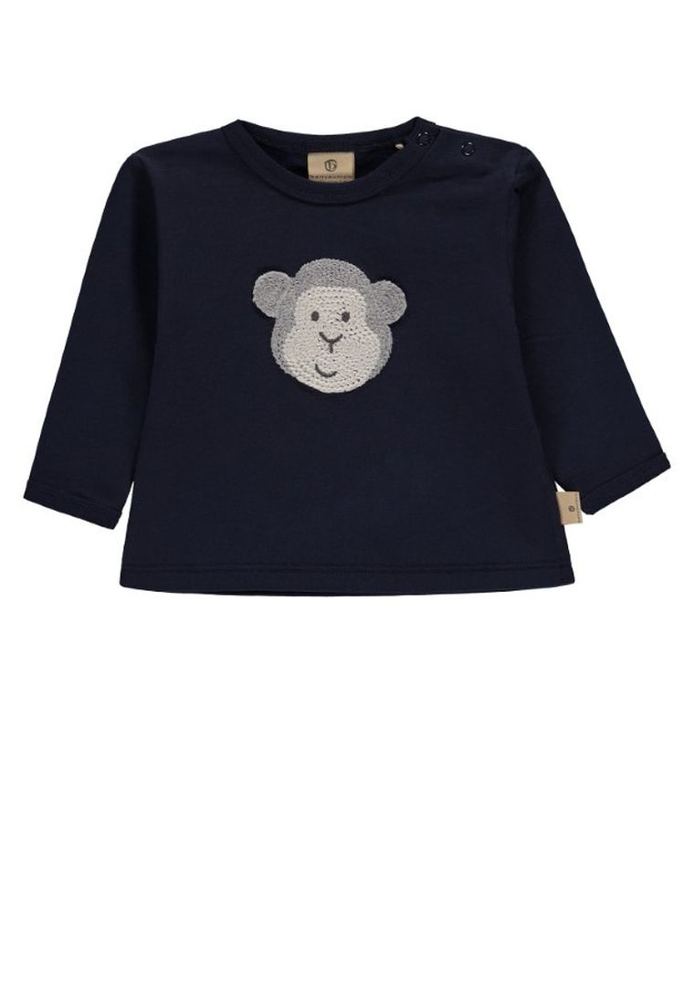 Bluza chłopięca, bawełna organiczna, granatowa, Bellybutton