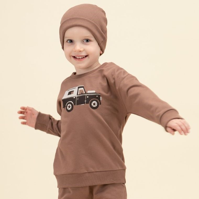 Bluza chłopięca, brązowa, Pinokio