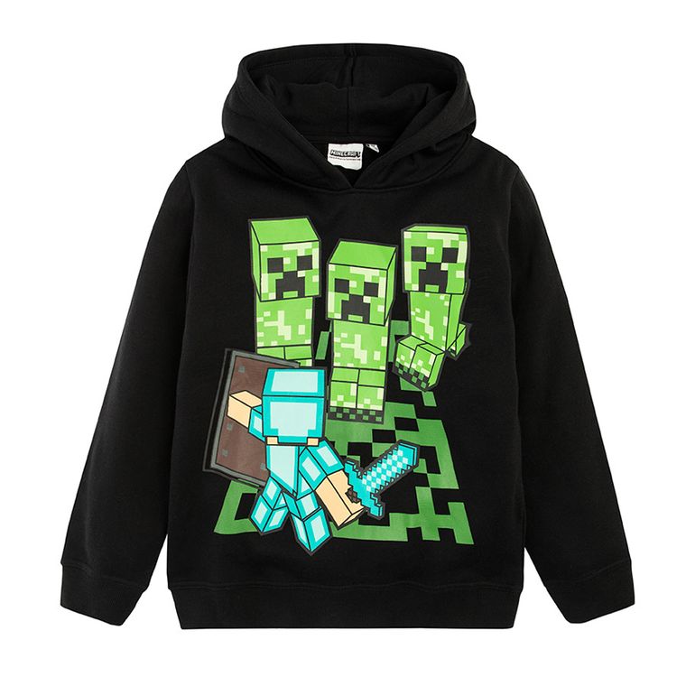 Bluza chłopięca, czarna, Minecraft
