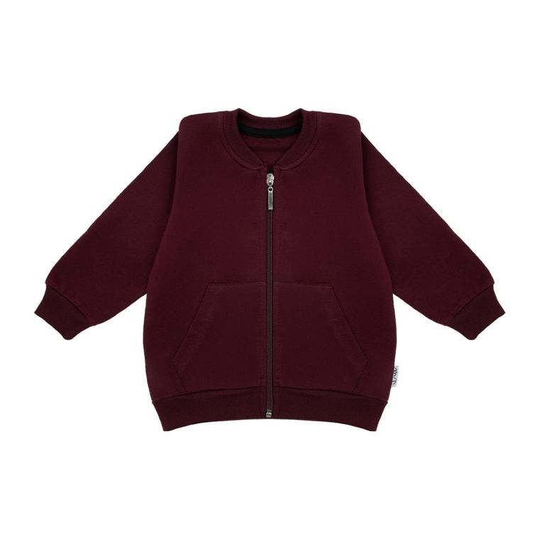 Bluza chłopięca, rozpinana, bordowa, Nicol