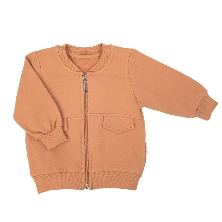 Bluza chłopięca, rozpinana, brązowa, Nicol
