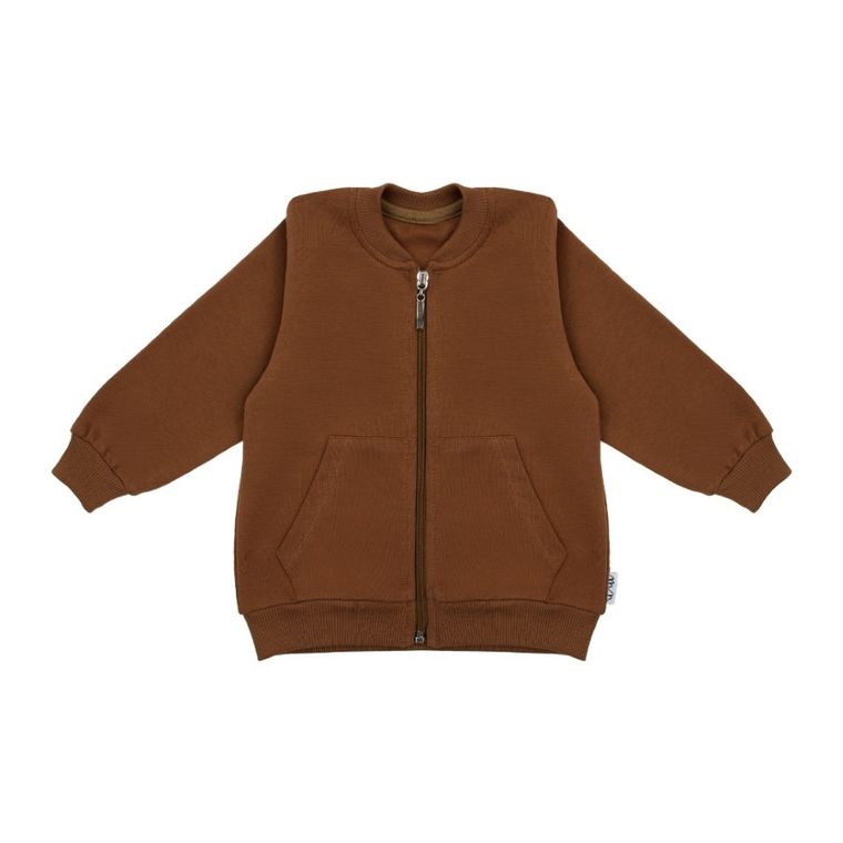 Bluza chłopięca, rozpinana, brązowa, Nicol