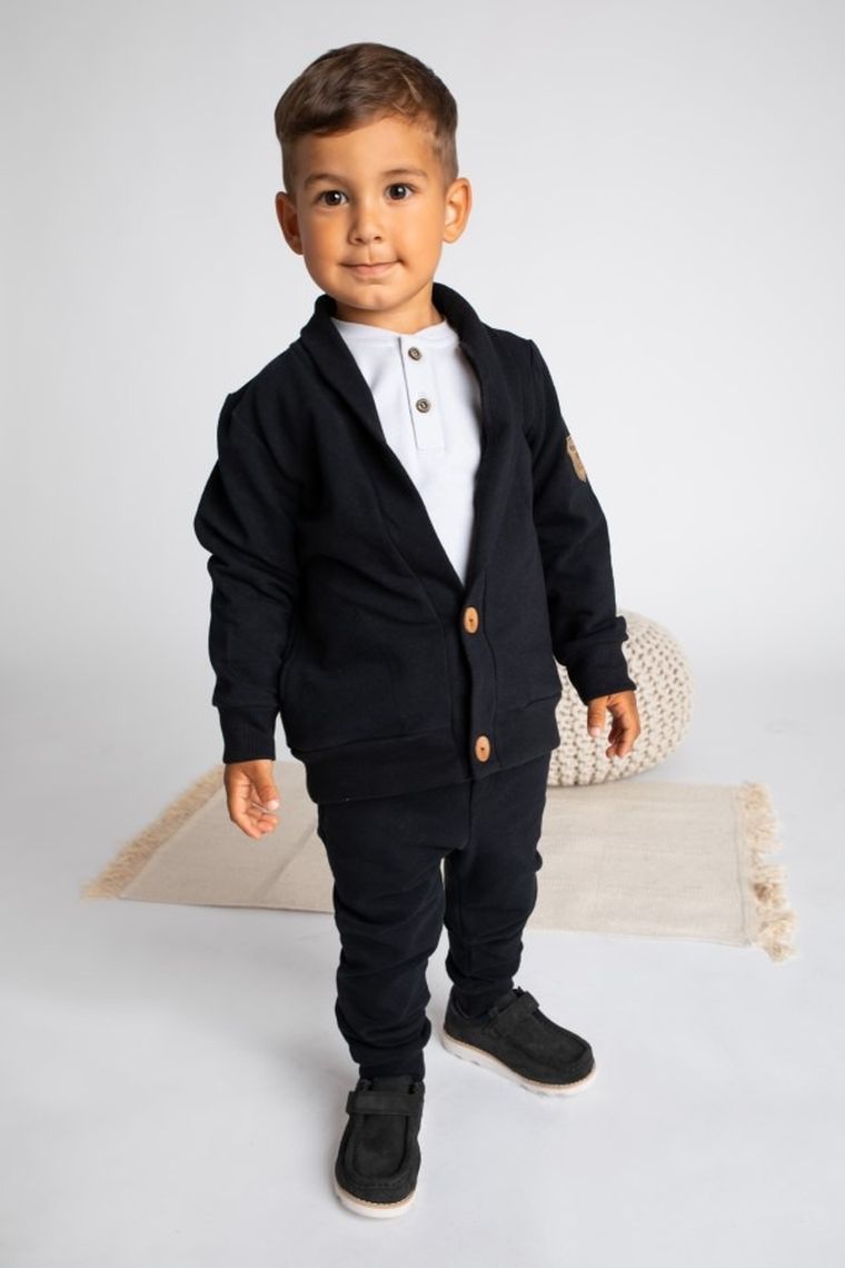 Bluza chłopięca, rozpinana, czarna, Nicol