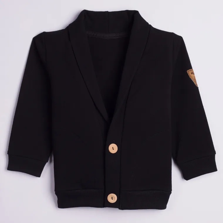 Bluza chłopięca, rozpinana, czarna, Nicol