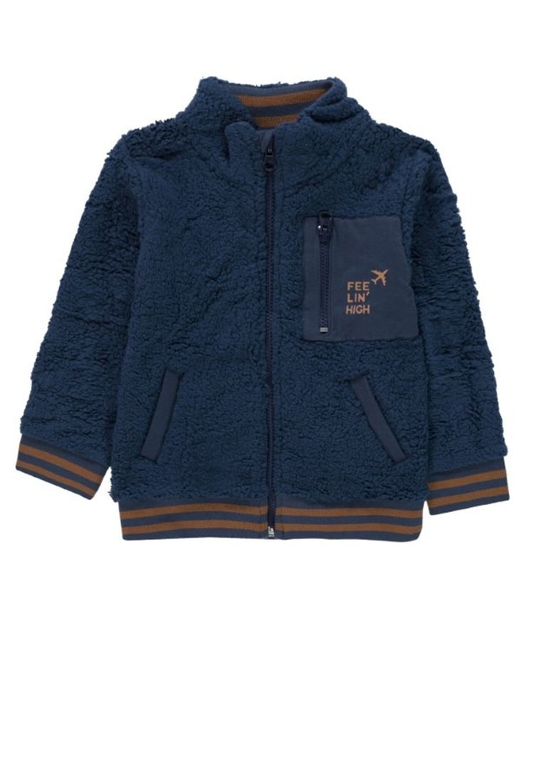 Bluza chłopięca, rozpinana, granatowa, Kanz