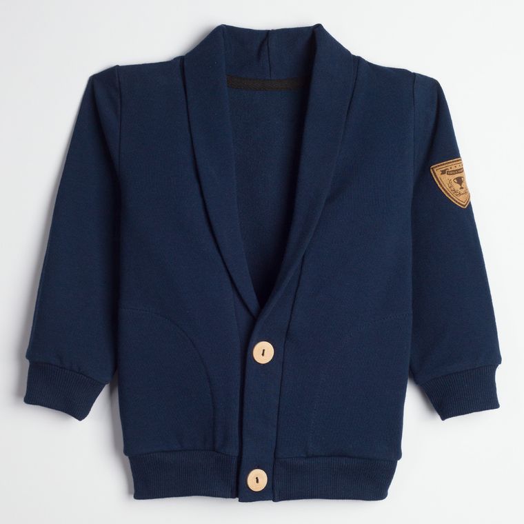 Bluza chłopięca, rozpinana, granatowa, Nicol