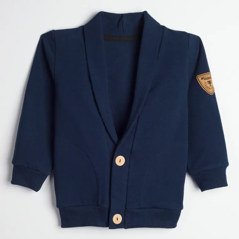 Bluza chłopięca, rozpinana, granatowa, Nicol