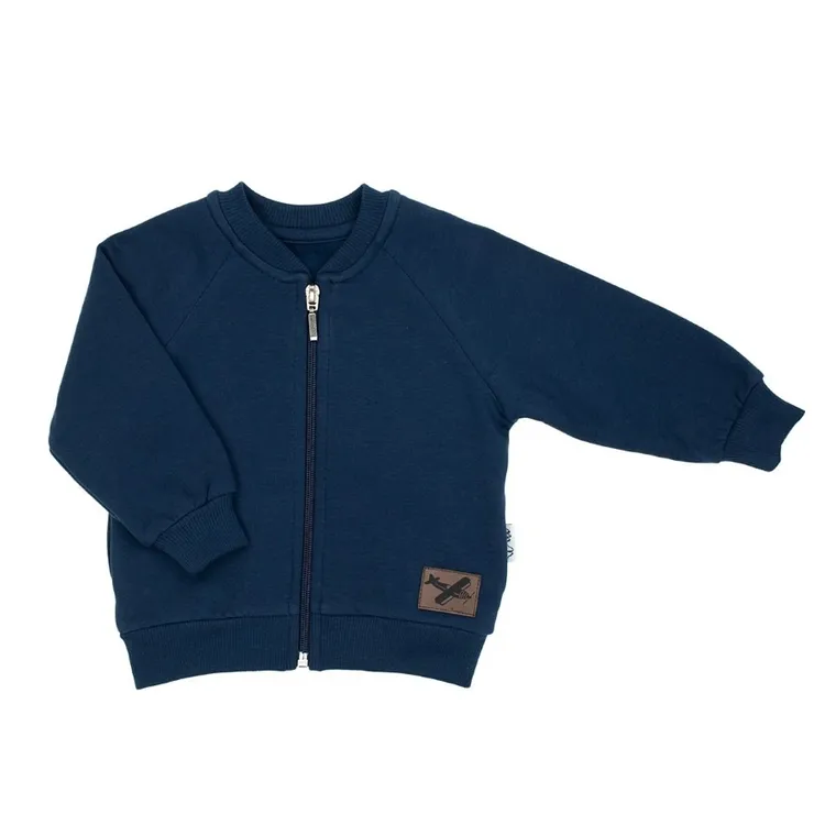 Bluza chłopięca, rozpinana, granatowa, Nicol