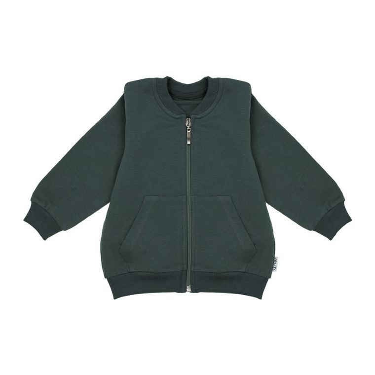 Bluza chłopięca, rozpinana, zielona, Nicol