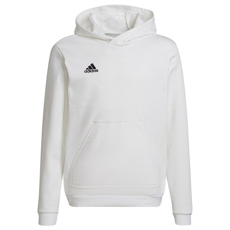 Bluza chłopięca z kapturem, biała, Adidas Entrada 22