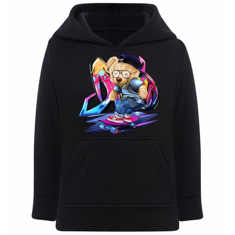 Bluza chłopięca z kapturem, czarna, Tup Tup