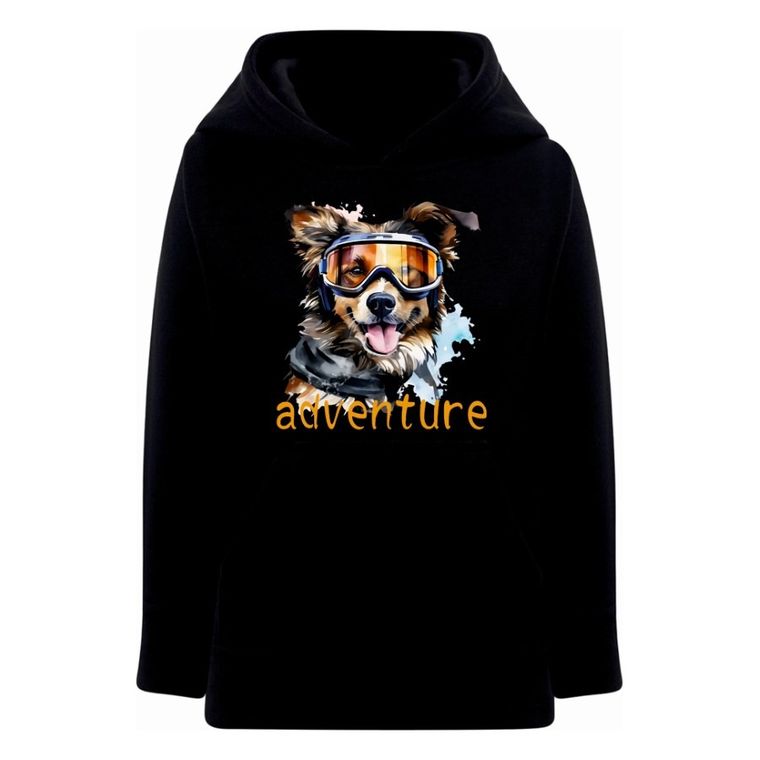 Bluza chłopięca z kapturem, czarna, Tup Tup