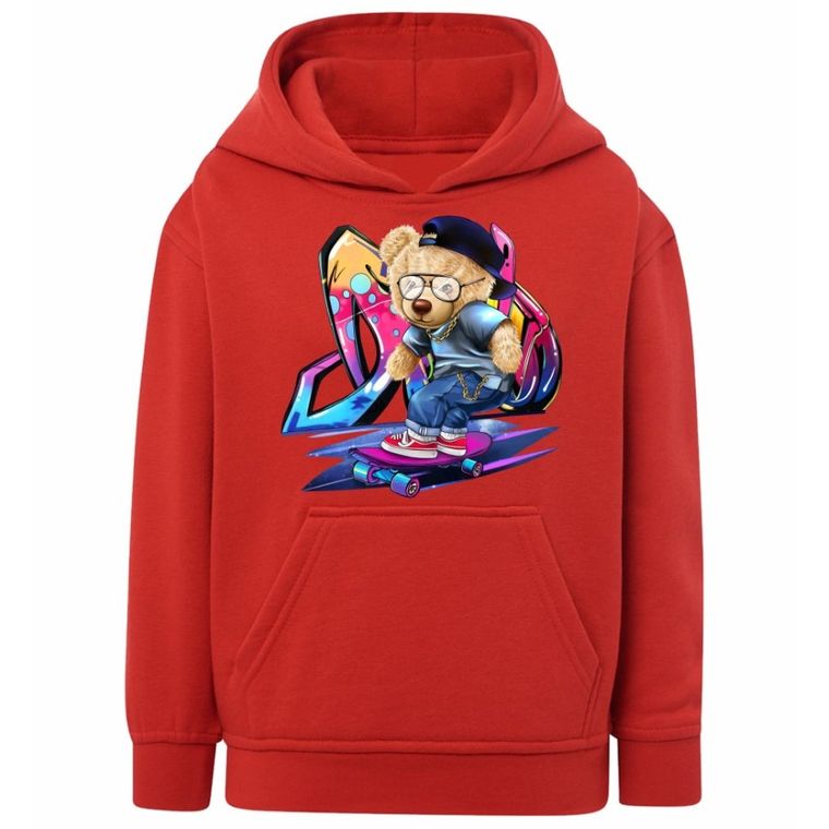 Bluza chłopięca z kapturem, czerwona, Tup Tup