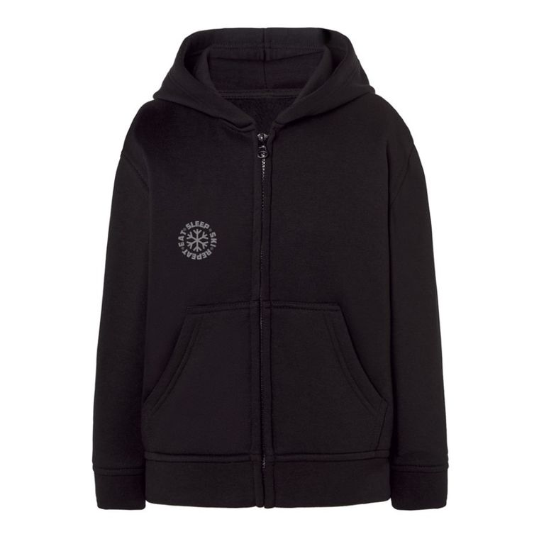 Bluza chłopięca z kapturem, rozpinana, czarna, Tup Tup