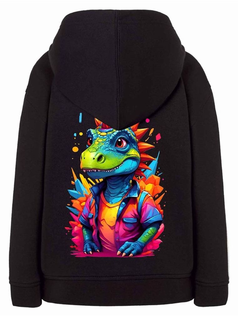 Bluza chłopięca z kapturem, rozpinana, czarna, Tup Tup