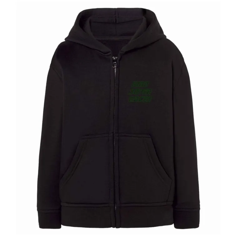 Bluza chłopięca z kapturem, rozpinana, czarna, Tup Tup