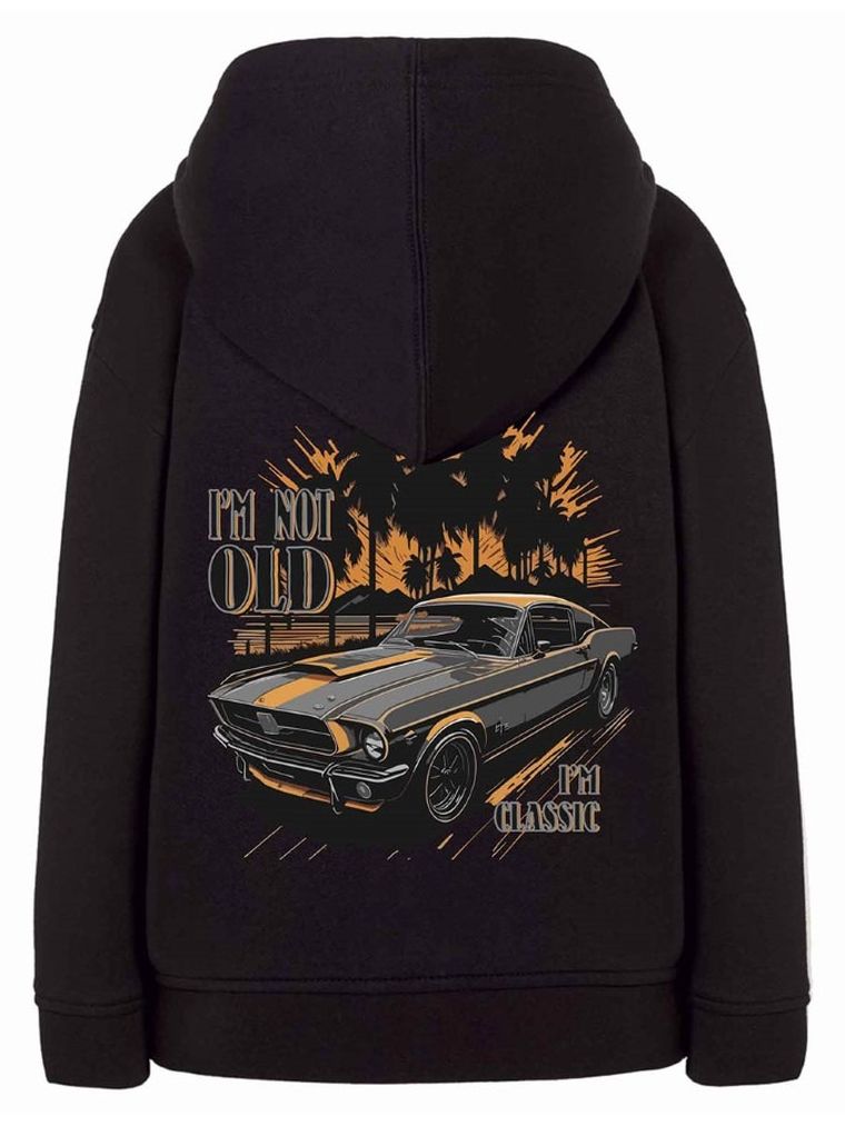 Bluza chłopięca z kapturem, rozpinana, czarna, Tup Tup